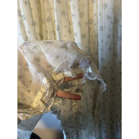 Gunne Sax Cream Maxi Dress The “Blue Rose Calico Lace-Up Prairie Gown - Picture 16 of 16